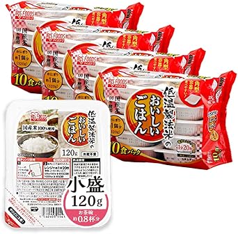【3442円（初回¥1401 OFFクーポン適用価格）】アイリスオーヤマ パックご飯 120g×40個 国産米 100% 低温製法米 小盛